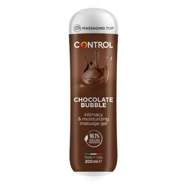 Control Gel Chocolate 200ML - Gel de Masaje Ultra Sensorial - Estimulante con Aroma a Chocolate - 1