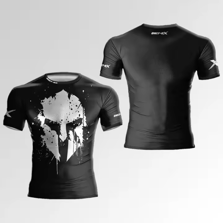 Camiseta De Hombre Con Diseño De Armadura 3D Para Gimnasio Y Ejercicio Cuello Redondo Manga Corta Transpirable Y De Alta Calidad - 1