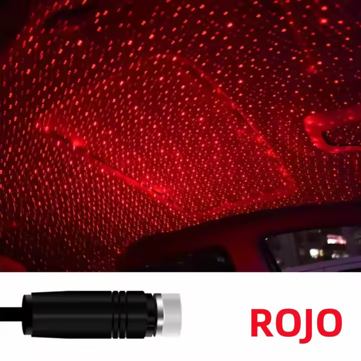 Proyector De Luz Estelar Romántica USB LED Para Coche Ajustable Y Recortable Iluminación Interior De Coche Galaxia Luz De Aluminio DC 5V Sin Baterías Certificación VDE UL SAA RoHS - 1