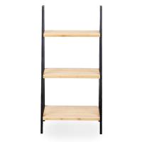 HOGUITA-Estantería Escalera de Bambú 3 y 4 Estantes, Estante de Almacenaje Multifuncional para Baño, Salón y Dormitorio, Estante Escalera para Organizar Espacios en el Hogar, Mueble de Almacenamiento Decorativo y Funcional - details 5
