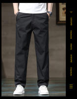 Pantalones Casuales Para Hombre Verano Seda Helada Delgados De Color Sólido Rectos Sueltos Moda Ligeros Negocios Pantalones Largos - details 7