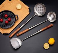 Espátula y Cubo para wok, juego de Instrumentos, 43,2 cm, espátula para wok, inresponsable Maple 304 - details 1