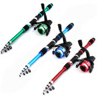 Set Completo De Pescar Con Caña Telescópica Y Carrete Giratorio Incluye Ganchos Y Señuelos Para Viaje Adecuado Para Oceano Playa Río Y Estanque - details 4