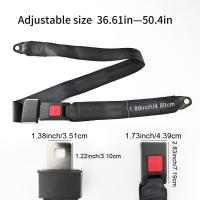 Podofo Cinturones De Seguridad De 2 Puntos Universal Reemplazo Ajustable Y Retráctil 2 Piezas Accesorios De Modificación Para Automóviles - details 4