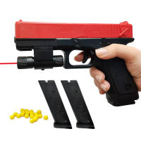 Pistola De Juguete Con Laser G17 Manual Carga De Bala Suave Para Niños Y Adultos Regalo De Cumpleaños Juego De Tiro Al Aire Libre - details 0