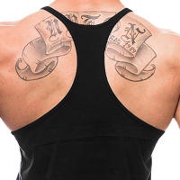 Camiseta Deportiva Hombre Sin Mangas Algodón Transpirable Estampado Cruzado Para Gimnasio Y Correr Top De Entrenamiento Fitness Con Dorsal Y - details 2