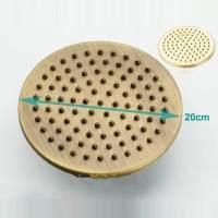 Cabezal de ducha de lluvia de más de 8 pulgadas, cabezal redondo de 20 x 20 cm, cabezal de ducha de cobre, cabezal de ducha de baño de latón, solo cabezal de ducha, 8 pulgadas - Go - details 1