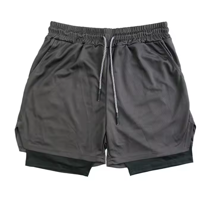 Shorts De Running Para Hombre Estilo Casual Con Bolsillos Multípleulos Cinturón Líneal Malla Camuflaje Deporte Playa Fitness Talla Verdadera - 1