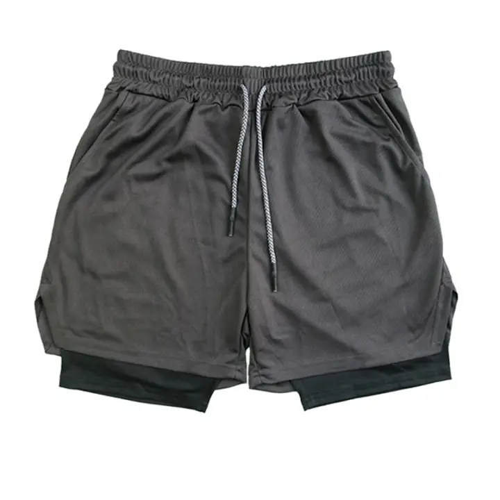 Shorts De Running Para Hombre Estilo Casual Con Bolsillos Multípleulos Cinturón Líneal Malla Camuflaje Deporte Playa Fitness Talla Verdadera - 1