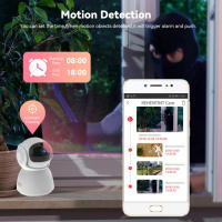 Cámara IP PTZ FHD WIFI Inalámbrica CCTV Seguridad Protector Vigilancia Inteligente Auto Tracking Monitor Bebé Compatible Con Google Alexa - details 3