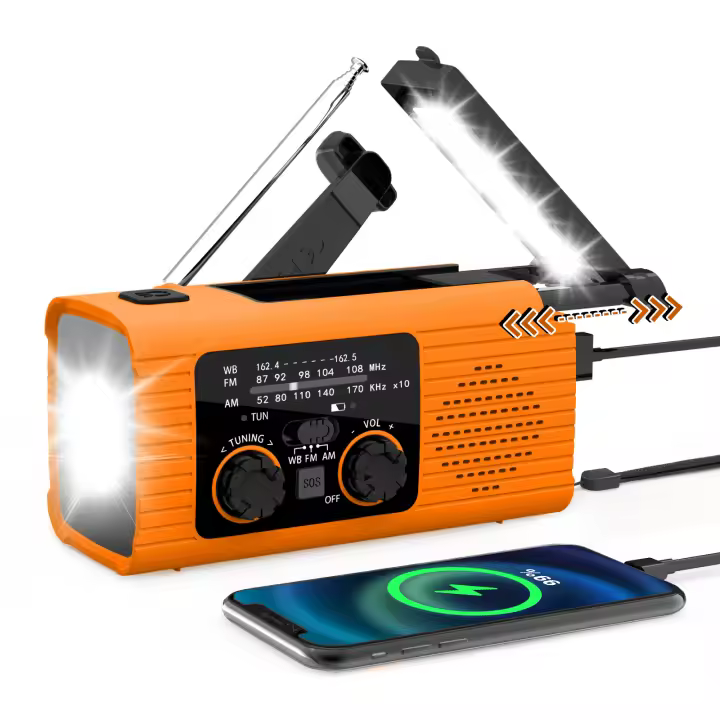 Radio portátil de Banda completa antidesastres emergencia manual multicuonal Radio Solar
Máquina FM - 1