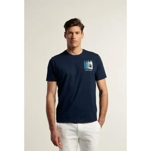 VALECUATRO Camiseta Polo Azul Marino Algodón - 1