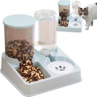 Comedero automático para mascotas, dispensador físico, bebedero automático para gatos, bebedero de acero inoxidable para gatos, dispensador de comida 2 en 1 - details 3