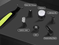Afeitadora para hombres, recortadora de barba recargable, resistente al agua, máquina de afeitar profesional, afeitadora de láminas (negra) - details 4