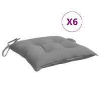 vidaXL Cojines para silla 6 uds tela Oxford 40x40x7 cm Color Antracita,  Gris,  Crema y mas Cojín Decorativo de Asiento Cojines de muebles de salon - details 4