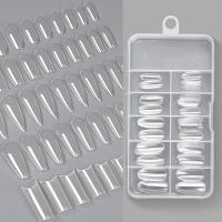 100Pcs Sistemas De Extensión De Uñas Postizas En Gel Capsula Falsas Uñas Coffin Estilo Francés Herramienta De Construcción Rápida - details 4