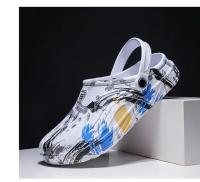 Clogs Para Hombre Sandalias De Graffiti Zapatos De Jardín De Verano Antideslizantes Tallas Grandes 47 48 49 Sandalias Planas Casuales Para Playa - details 10