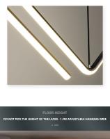 Lámpara Colgante LED Moderna Dorada/Negra Larga Para Restaurante Estudio Cocina Oficina Café Decoración Hogar Lujo Incluye Bombillas - details 2