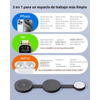 Cargador Magnético Ajustable 3 en 1 Para iPhone - Carga Inalámbrica Ràpida 18W, Compatible con AirPods/Apple Watch, Diseño Compacto para Viajes - details 2