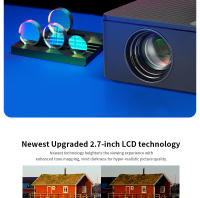 Proyector AUN A32 MINI Portátil Para Cine En Casa LED WIFI Espejo Android IOS SmartPhone 1080P 4K Movie Resolución Óptica 1280x720dpi - details 7