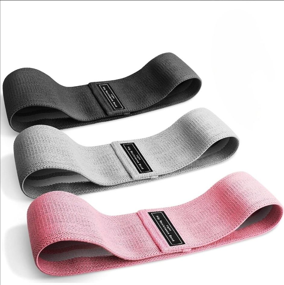 Bandas Elasticas Musculacion, Juego de 3 Bandas Elasticas Musculacion, Bandas de Resistencia de Tela para Fitness, Cintas Elasticas Antideslizante para Glúteo, Piernas, Brazo, Yoga, Pilates
