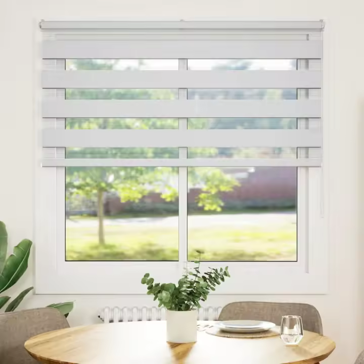Estor cebra blanco 145x100 cm tejido ancho 140,9 cm poliéster - 1
