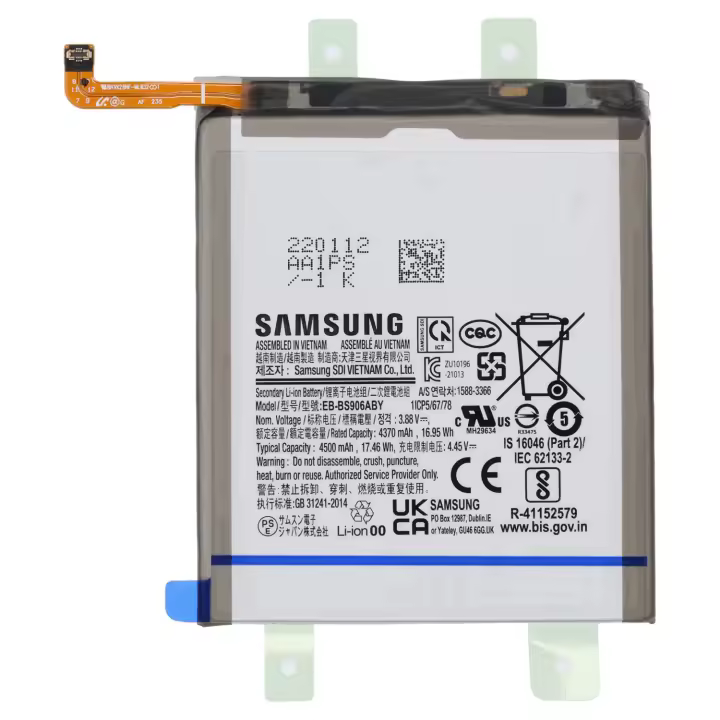 Batería Original Samsung EB-BS906ABY para Samsung Galaxy S22 Plus  5G - Capacidad 4500 Mah - Service Pack - 1