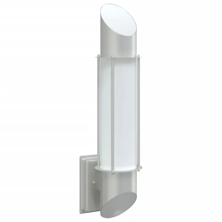 vidaXL Aplique de exterior de acero inoxidable luz de pared exterior Color Negro,  Plateado, y mas - 1