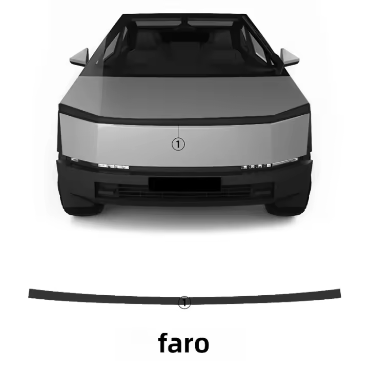 Película De Protección Para Faros Inteligente Photochromic PPF TPU Autoheal Anti-Arañazos Para Tesla Cybertruck 2024-Up Transparente a Negro/Morado - 1