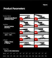 LimpiaFrente LimpiaFrente Wiper Blades Para Kia Stinger 2017-2023 Pares Accesorios Para Ventanas Delanteras De Goma Natural Inteligente Boneless Tamaño Original Del Coche - details 11