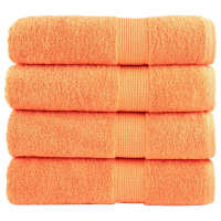 vidaXL Toallas de baño 4 uds 100% algodón 100x150 cm 600 gsm toalla Color orange,  Tuquesa,  Crema y mas - details 0