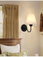 Lámpara De Pared LED E27 Moderna Y Nórdica Con Telas Retro Para Iluminación Interior De Hogar Hotel Dormitorio Y Sala De Estar - details 2