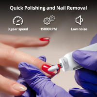 Taladro De Uñas Inalámbrico 6 En 1 15000RPM Con Luz LED Y Pantalla Corte De Uñas Pulidora Y Masajeadora Para Manicura Y Pedicura - details 4