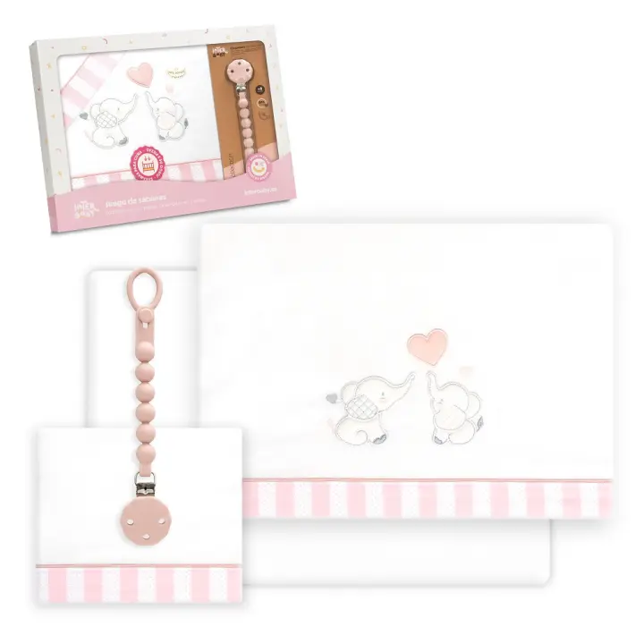 Interbaby Sábanas de Cuna 100% Algodón  - Juego de 3 Piezas - Válidas para Cunas 60x120 cm - Transpirables y Frescas Modelo Selva - Incluye Sábana bajera, encimera y funda de almohada. Válidas para Primavera, Verano y OtoñoFabricadas en España - 1