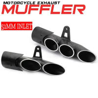 Escape De Motocicleta Muffler Doble Agujero Gran Row Blast Calle Exhausto Acero Inoxidable Para R6 Z900 Zx6r Cbr500r Gsxr1000 - details 1