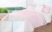 Colcha Bouti Reversible Manterol  Cama 135 SUMMER 122 - Estampado de Motas en Rosa o Gris o Azul - Ropa de Cama de Alta Calidad - details 1