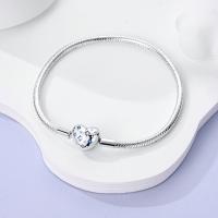 Pulsera De Plata Esterlina 925 Para Mujer Con Encantos De Corazón Llave Clover De Cuatro Hojas Cadena De Serpiente Pulsera Original DIY Joyería - details 9