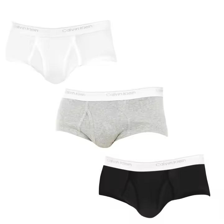 Calvin Klein-Pack-3 Slips tejido transpirable y obertura delantera U1000A para Hombre - 1