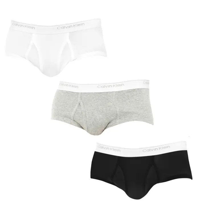 Calvin Klein-Pack-3 Slips tejido transpirable y obertura delantera U1000A para Hombre - 1