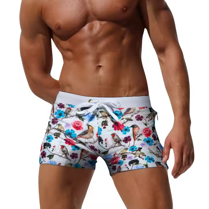 Ropa De Baño Para Hombre Shorts De Natación Con Impresiones Multiespeciales Elasticidad Para Playa Y Surf Estilo De Verano Traje De Baño Corto De Nylon Y SPANDEX - 1
