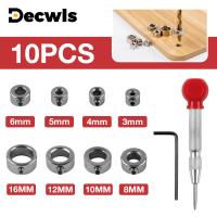 Kit De Punzón Automático Con Anillo De Parada Para Hierro Carbono Herramientas De Carpintería Para Perforación De Madera Con Profundidad Variable De 3/4/5/6/8/10/12/16 - details 0