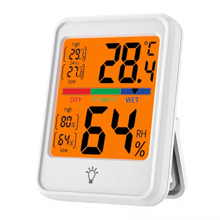 Termómetro Y Higrómetro Digital Portátil MC41S Para Uso Interior En Hogar Oficina Hotel Con Luz Trasera Medición De Temperatura Y Humedad - 1
