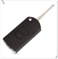 Carcasa De Llave De Coche Plegable Con 2 Botones Para MAZDA 2 3 6 626 323 Cubierta De Repuesto Para Llave Blanca Material ABS + Metal - details 1