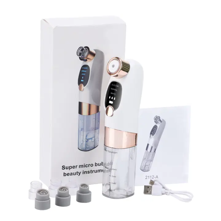 Hailicare Limpiador Facial Eléctrico Recargable USB Para Eliminar Punzones Y Acné Con Succión De Burbujas Pequeñas Herramienta De Limpieza De Pores - 1