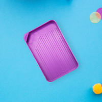 Tazón De Diamantes Para Pintura Grande Capacidad DIY Mosaico Artesanías 5D Herramienta De Plástico Morado Para Manualidades - details 1