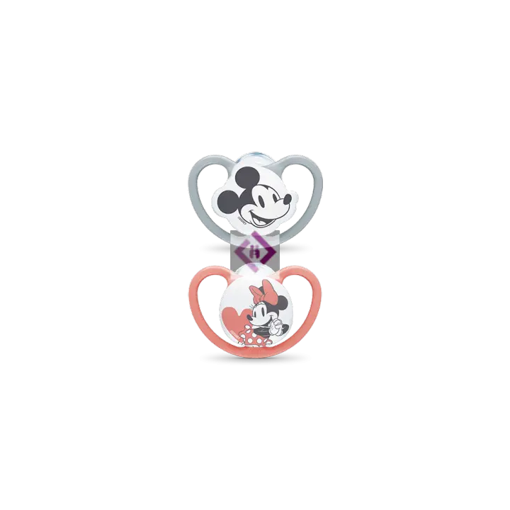 Nuk Nuk Chupete Space Mickey Niña Silicona 18-36M 2 Unidades - 1