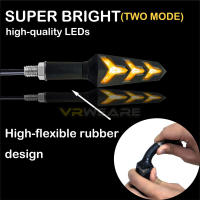 Luces De Señalización LED Para Motocicleta Con Flujo De Agua Y Relé Integrado Luces De Giro Bendibles Indicador De Cola 12V ABS - details 4