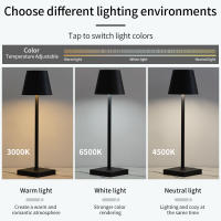 Lámpara De Mesa LED Táctil Recargable Con 3 Niveles De Iluminación Para Estudio Oficina Barra Luz Nocturna Sin Cable - details 2