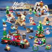 Calendario De Advenimiento De Navidad Con Bloques De Construcción 2024 Incluye Bloques De Casa De Navidad Tren De Santa Claus Regalo Para Niños Y Niñas Edad Recomendada 3-6 Años Material Plástico - details 2