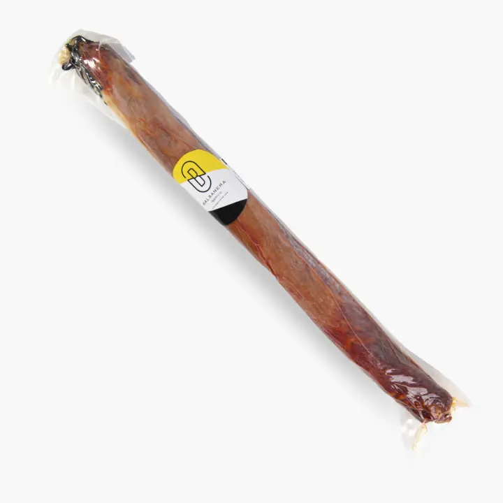 Balsanera Ibérico - Caña de Lomo de Bellota 100% Ibérico Pieza Entera 1Kg Gourmet Envasada al vacío - Embutido Ibérico Valle Los Pedroches - 1
